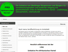 Tablet Screenshot of pro-afrikanisches-viertel.de